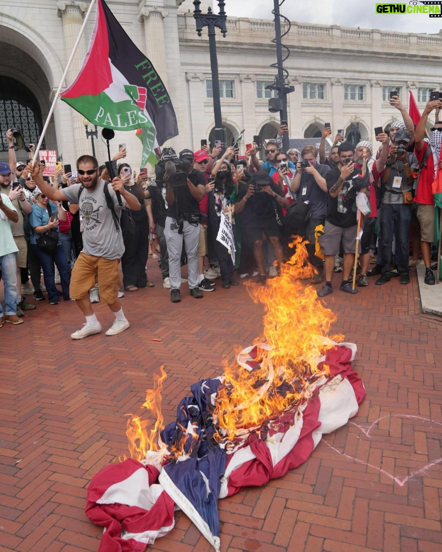 Ritchie Torres - 10.5K Likes - The “Free Palestine” extremists were caught burning an American flag on the same day as the Joint Session of Congress celebrating the US-Israel relationship.
The Free Palestine movement is not only Anti-Israel. It is Anti-American. Anti-Americanism is not incidental to Anti-Zionism. It is central to it.