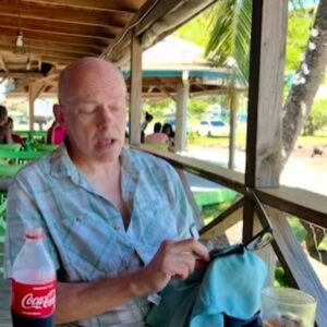 Rob Corddry Instagram - Always ready to pause a glasses wipe-down to take a pic in beautiful Grenada