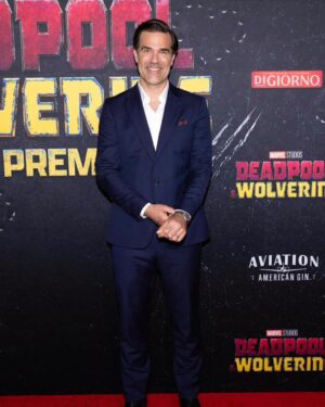 Rob Delaney Instagram - Feel like I’ve been shot out of a cannon sideways & nude. What a joy to watch this film at Lincoln Center with 3000 other people!! I loved it so much. Deepest gratitude to @vancityreynolds for having me along for the ride. And @slevydirect was a joy to work for. Ryan & Shawn, along with my homies Rhett Reese, Paul Wernick & Zeb Wells wrote an incredible script that was thrilling to read and 100x as fun to shoot. And big ups to the killer crew who made it all happen. Seeing Ryan & @thehughjackman as Deadpool & Wolverine with my OWN FUCKING EYES on set every day was magnificent. The thrill never, ever wore off. I cannot wait for you all to see the film. It is spectacular. 

Thank you @rosefordestudio for my sexy threads & @garethbromell for my blush & lipstick. ♥️💛👨🏻