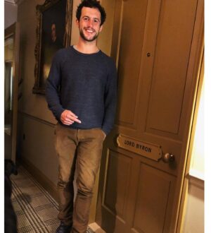 Rob Heaps Instagram - Having played Byron twice of course I had to end up in the Lord Byron room at the gorgeous @thefifearms hotel in Braemar!  Bizarre coincidence which 100% inspired the Lochnagar walk