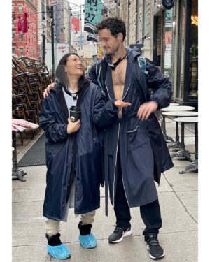 Rob Heaps Instagram - Trying to keep a straight face around @arden_cho and as usual failing (to be fair we do look like half-naked riot police). If you want Season 2 of #partnertrack tag @netflix and let them know! And most importantly keep spreading the word. Thanks so much for all your support so far #renewpartnertrack