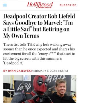 Rob Liefeld Instagram - Y’all have been so kind, I appreciate you so much, I aim to go out with a banger. #deadpool #marvel #robliefeld