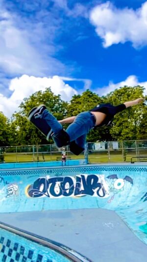 Rob 'Sluggo' Boyce Instagram - These are so incredibly fun. I recommend learning backside airs. It’s such a fantastic feeling. #flying #airs #fun #pma #gratitude #blessed #thankyouskateboarding #skater #skateboard #parkskating #skatepark #sun #blue @kelstheroo 🎥 follow @thereddragons 🀄️
