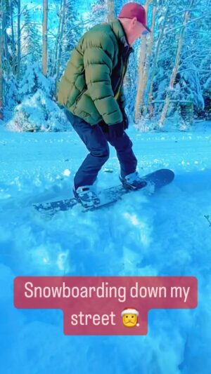 Rob 'Sluggo' Boyce Instagram - Its been a few years but it’s just like riding a bike. I hope to get on a chair lift in the new year.#snowboard #streets #vancouverisland #fun #snow #foreveryoung #lovingit #skater