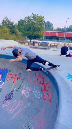 Rob 'Sluggo' Boyce Instagram - I am 53 this month. I would have liked to tell the 33 year old me to relax, it’s not going anywhere. You’ll be skating for a long time to come. I absolutely love skateboarding. I love sharing the joy of skateboarding with other people. Thank god for skateboarding 🙏❤️ #thankyou #skateboarding #pma #islandlife #skateboardingisfun #stoke #poolparty #virgo