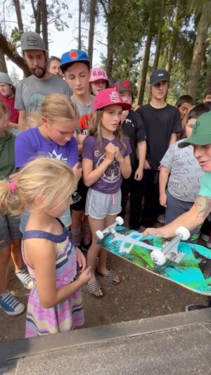 Rob 'Sluggo' Boyce Instagram - Thanks to everyone who met Moses and I this weekend. It’s an absolute joy to hand out skateboards to so many gracious and polite folks. The kindness was overwhelming 🙏 @thereddragons #nanaimo #campbellriver #williamslake #thankyou #gratitude #skateboarder #thankyouskateboarding #skateboardingisfun #stoked #vancouverisland #skate #happiness #love #joy #smiles Thank you @kelstheroo 🎥