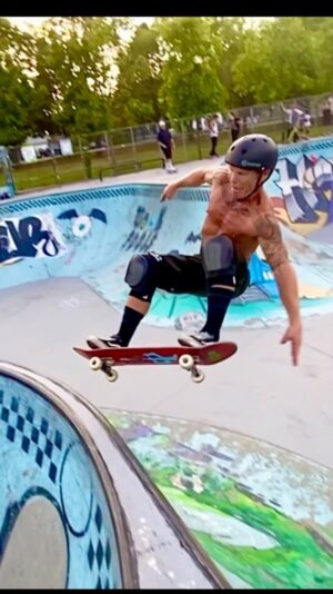 Rob 'Sluggo' Boyce Instagram - I reflect on the amount of joy that flying over this hip has given me the last 21 years. It’s staggering, easily one of the best relationships I have ever had. Its been pure joy🙏❤️
#thankyouskateboarding #gratitude #love #thankyouskateboarding #hastingsbeach #skatepark #sun #skater #reddragonskate @thereddragons #thankyou