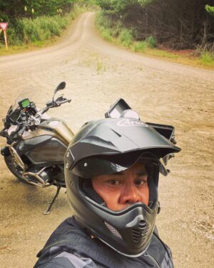 Robbie Magasiva Instagram - Just a quick hoon out to Woodhill forest with “ Helga”. I wanna  get comfortable on gravel #practicepracticepractice #adventures #freedom