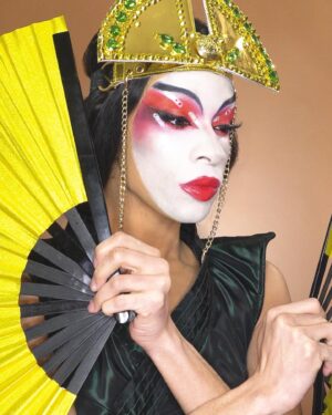 Robin Fierce Instagram - #avatarkyoshi is one of my favorite avatars from the @avatarthelastairbender franchise! I just finished the books and I love her even more.

Headpiece & Top by me ☺️.

In the video you’ll see I’m a little shinier than the pictures. I tried the @patmcgrathreal porcelain doll techniques. It was actually really cool.

Makeup Breakdown: 

Foundation: @juviasplace - I am magic 
White base: @kimchichicbeauty - The Most concealer, white
Cream Eyeshade: @aboutfacebeauty - Matte Fluid Eye,  scream of consciousness
Eyeshadow: @blendbunnycosmetics - Surge & The Blends
Highlight: @kimchichicbeauty - pearl gone wild

#avatar #avatarthelastairbender #cosplay #makeup #dragqueen #weeb #nerd