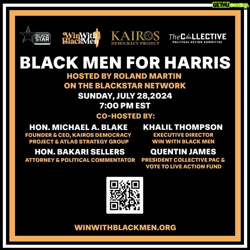 Roland S. Martin - 8K Likes - Brothers!!!! Get registered for Sunday’s #WinWithBlackMen call!