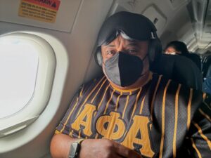 Roland S. Martin Instagram - Had a 15-hour flight from Ethiopia to Rome to DC Sunday/Monday. Landed at 10 am yesterday. Battling sickness. I’m allergic to smoke and man, it got me big time in Ethiopia. I normally can catch it in time by using Flonase or AstePro, but the incense smoke was STRONG! It hit my nose and was quickly in my throat. Had flashbacks to when I was an altar boy in Houston! Congestion, lots of coughing. Lost my voice. I did liquids for 24 hours, and nothing but fruit and water last 2 days. Got lots of rest. On the flight back, I swear I had 15 bottles of water and six cups of hot ginger tea!!! Hit @jhoodmartin before I left and she had the whole regiment ready when I got home: humidifier; my PureMist Steam Inhaler; Mucinex DM for the cough; Halls cough drops; and Vicks. As y’all can see, this ain’t my first rodeo. It has knocked me off the air for a week a couple of times. But back on the plane. Off to Dallas for the @akasorority1908 convention. Hosting their golf tournament and covering VP’s speech. And yes, got my whole regiment with me. Won’t be able to do the show tonight. Voice not strong enough. Been down this road many times. This is why I can’t do cigar bars or places with lots of cigarette smoke.