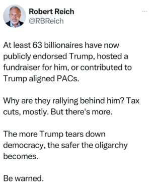 Roland S. Martin Instagram - This goes for the GOP rich donors AND the Dem donors trying to take out @joebiden and @kamalaharris: they have money, but we have votes. Those 63 billionaires backing Trump only have 63 votes. Biden-Harris won with 81 million votes. Our votes WILL ALWAYS beat their money. Focus on the ground. WE CAN BEAT TRUMP AND MAGA IN NOVEMBER.