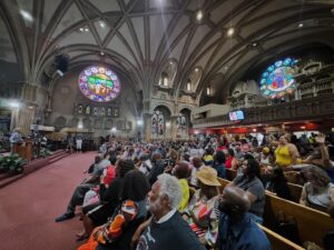Roland S. Martin Instagram - It is a packed house at New Mount Pilgrim Church on the West Side of Chicago for this rally for #SonyaMassey, the Black woman gunned down by a white Illinois deputy sheriff. We are carrying it live on the @blackstarnetwork. Go to Youtube.com/RolandSMartin or the BSN app. #BlackOwnedMediaMatters