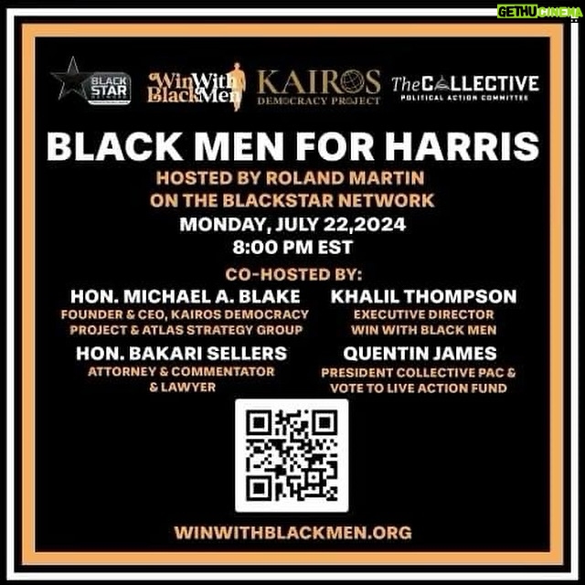 Roland S. Martin - 3.7K Likes - WIN WITH BLACK MEN - TONIGHT 8 EST
What’s happening, Fam?
Let me just cut right to the chase: we must win this presidential election!
We’ve got to get out and vote and we’ve got to encourage other others to vote.
Many of the things we value and the rights and freedoms we enjoy are at risk. This is NOT the time to sit back and say, “my vote doesn’t count.”
We must collectively understand how high the stakes are.
Can you imagine being persecuted for sharing your opinion (even on a platform like Instagram)? It’s a possible outcome of the election.
Any of us who’ve studied history know that limiting the rights and freedoms of a people starts just like what we’ve been witnessing here lately.
Join us tonight for an important discussion!
WE READY!
www.winwithblackmen.org