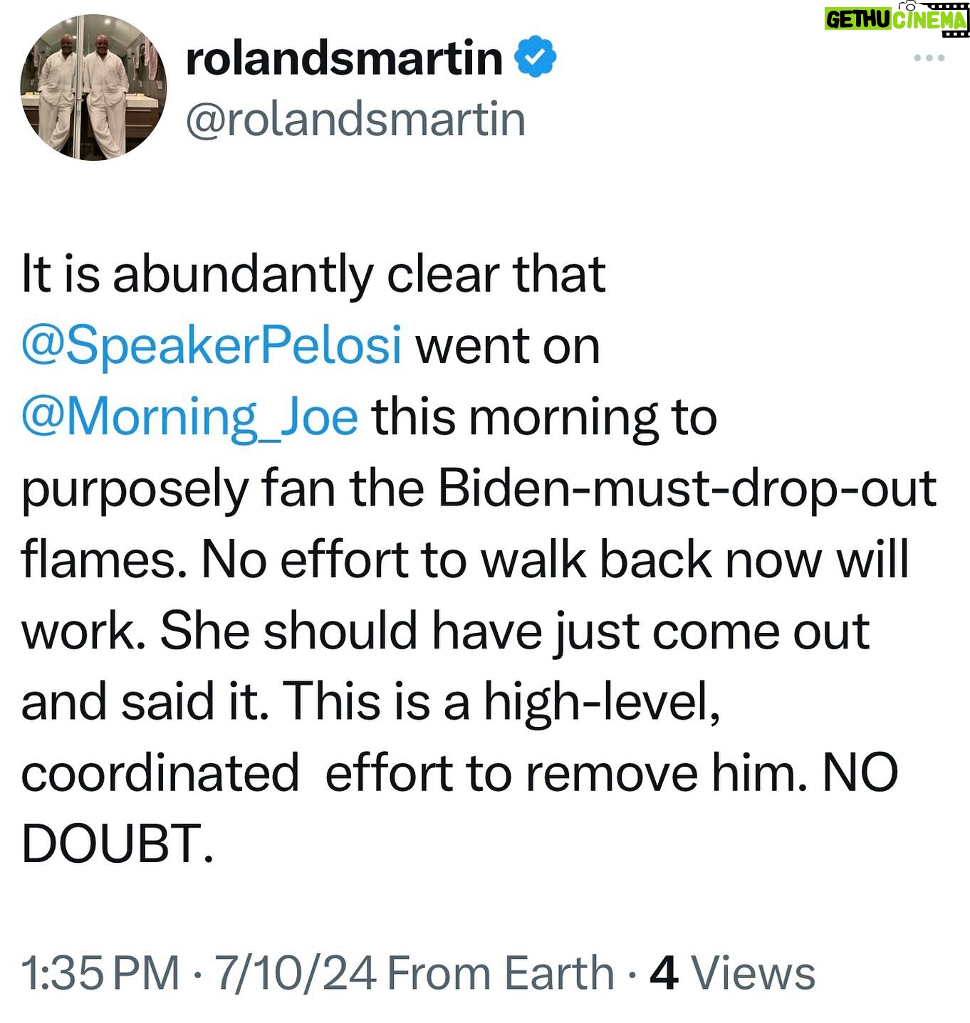 Roland S. Martin - 4.2K Likes - What Dems are doing is beyond nuts. They are extending a weekend story into a 2nd week.