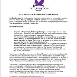 Roland S. Martin Instagram - The folks at @untilfreedom will have a 10-city National Day of Mourning for Sonya Massey, the Illinois woman murdered by a deputy sheriff in her own home.