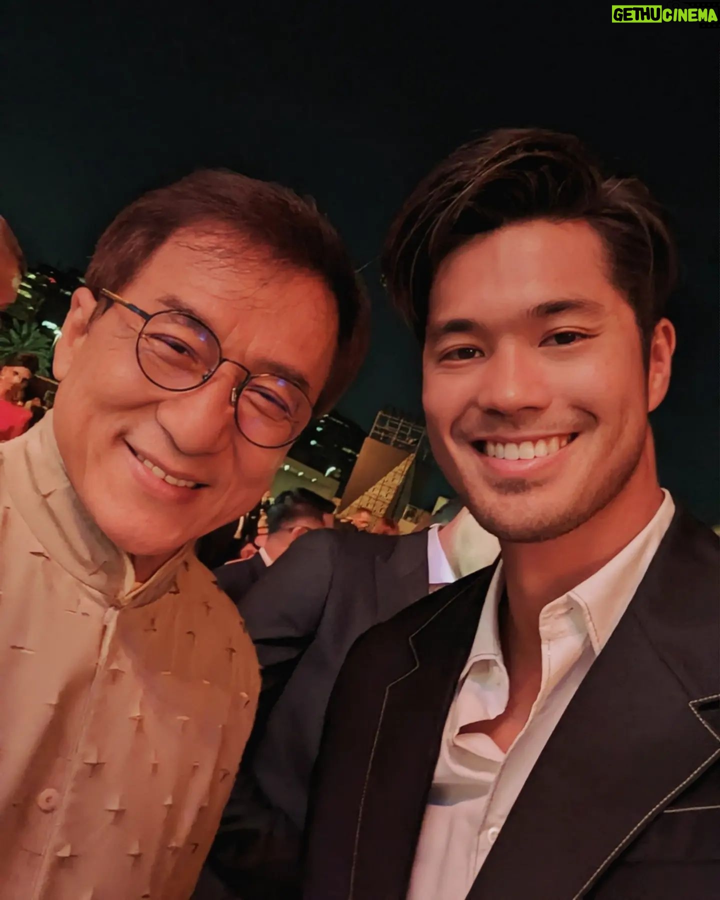 Ross Butler - 386.3K Likes - I hugged Jackie Chan tonight. I didn't get to tell him how much Shanghai Noon changed my life as a kid because I was too nervous to say anything really. WHAT THE HECK I HUGGED JACKIE CHAN