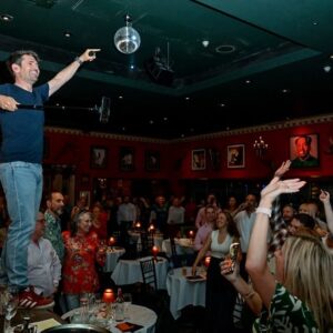 Roy Stride Instagram - Another belter at the @boisdale_restaurants swipe to see how it got a little out of hand. Fast becoming one of my favourite / maddest places to play. Cross between a jazz club / acoustic show / your best friends wedding - 3 gigs in one!! Perfect warm up for @isleofwightfest tonight - soooooo excited 😝 

Tour tickets and music https://linktr.ee/Scoutingforgirls
