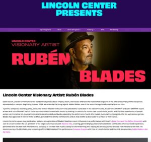 Rubén Blades Instagram - LINCOLN CENTER "VISIONARY ARTIST" RUBEN BLADES
Programación en el Lincoln Center de New York:
2024 | Octubre 18 y 19
Rubén Blades con Boca Livre & Editus Ensamble
2024 | Noviembre 6
Proyección de "Yo no me llamo Rubén Blades" (film de Abner Benaim)
2025 | Marzo 30 y 21
"Maestra Vida" Rubén Blades con la la New York Philarmonic.
2025 | Mayo 14
Proyección de y conversatorio, "Crossover Dreams"
-
Más información👇
lincolncenter.org
@lincolncenter @jazzdotorg