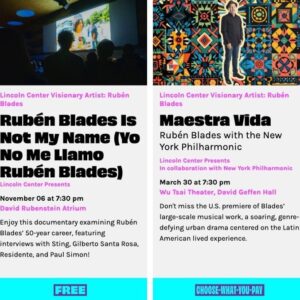 Rubén Blades Instagram - LINCOLN CENTER "VISIONARY ARTIST" RUBEN BLADES
Programación en el Lincoln Center de New York:
2024 | Octubre 18 y 19
Rubén Blades con Boca Livre & Editus Ensamble
2024 | Noviembre 6
Proyección de "Yo no me llamo Rubén Blades" (film de Abner Benaim)
2025 | Marzo 30 y 21
"Maestra Vida" Rubén Blades con la la New York Philarmonic.
2025 | Mayo 14
Proyección de y conversatorio, "Crossover Dreams"
-
Más información👇
lincolncenter.org
@lincolncenter @jazzdotorg