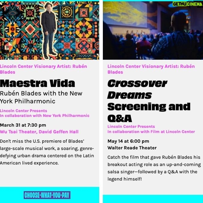 Rubén Blades - 2.5K Likes - LINCOLN CENTER "VISIONARY ARTIST" RUBEN BLADES
Programación en el Lincoln Center de New York:
2024 | Octubre 18 y 19
Rubén Blades con Boca Livre & Editus Ensamble
2024 | Noviembre 6
Proyección de "Yo no me llamo Rubén Blades" (film de Abner Benaim)
2025 | Marzo 30 y 21
"Maestra Vida" Rubén Blades con la la New York Philarmonic.
2025 | Mayo 14
Proyección de y conversatorio, "Crossover Dreams"
-
Más información👇
lincolncenter.org
@lincolncenter @jazzdotorg
