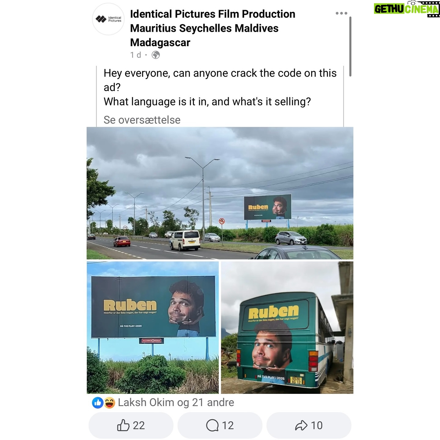 Ruben Søltoft - 11.3K Likes - Det har været en kæmpe blandet fornøjelse 😁 – og nu er alle tre afsnit af rubbers hævn/hyldest ude! Bussen kører stadig rundt på Mauritius med mit ansigt. Det er en skolebus, og børnene elskede plakaten så meget, at vi blev kontaktet og spurgt, om det var ok, at de beholdte den 🥹 SÅ LAD GÅ DA!
TAK FORDI I SÅ MED ❤️