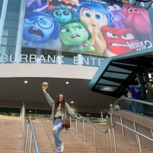 Ruby Jay Instagram - Inside Out 2 💛💙🧡 So grateful I got to be even just a small part of this incredible story. 
.
Also, I got to see my name on the big screen for the first time today 🥹 Here’s to many more in the future! 🤞🏻