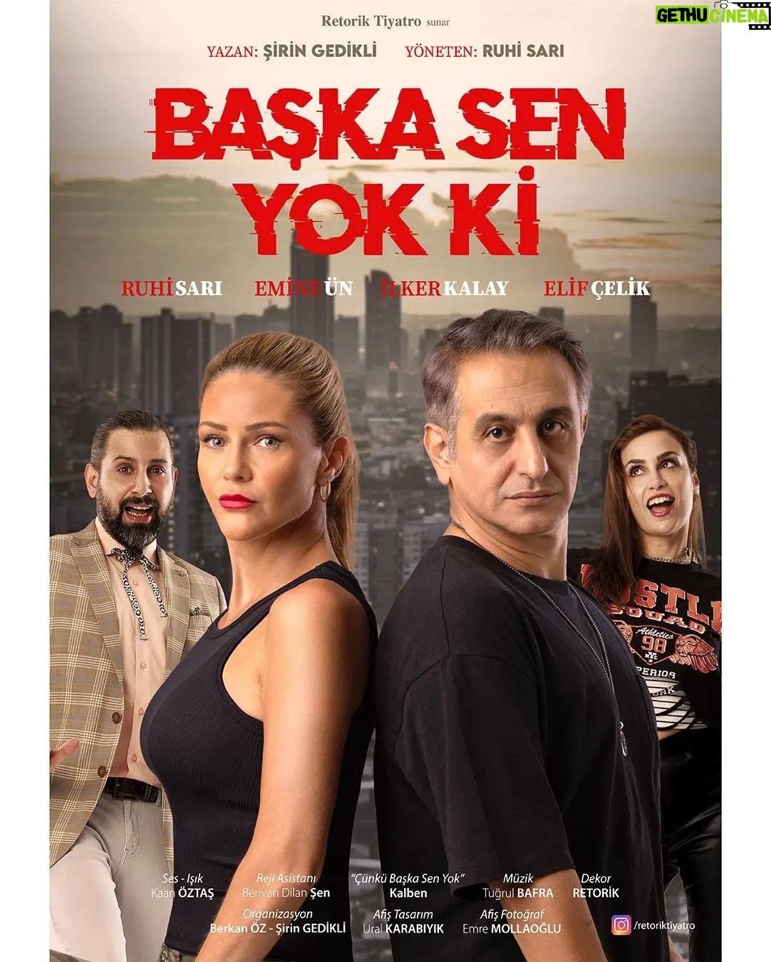 Ruhi Sarı - 0.9K Likes - PEK YAKINDA.........
BAŞKA SEN YOK Kİ
Karar verilmiş, her şey hazırlanmış ve artık sona gelinmiştir. Dünyayı terk edecek olmanın sevinciyle son sözlerini fısıldayan Bahtiyar, en azından öbür dünyada rahat etme ihtimaline karşın oldukça heyecanlıdır. Nasıl olmasın ki? Bahtiyar idi o! Kader dahi bazen haline üzülür, acıları üst üste yaşatmaktan kaçınırdı. Fakat kim ne yaparsa yapsın daha doğarken alnına kazınan bahtsızlık yakasını asla bırakmazdı. Artık her şeyin sonuna gelmişti işte. Oh be dedi ipi boynuna geçirirken, ölmek gibisi yok. Bahtsızlık konusunda doktora yapmış olan Bahtiyar, ne zaman istediğini elde etmişti ki şimdi etsin?
Yazan: Şirin GEDİKLİ
Yöneten: Ruhi SARI
Ses Işık: Kaan ÖZTAŞ
Reji Asistanı : Berivan Dilan ŞEN
“Çünkü Başka Sen Yok” KALBEN
Müzik : Tuğrul BAFRA
Dekor : RETORİK
Afiş Fotoğraf : EMRE MOLLAOĞLU
Afiş tasarım : Ural KARABIYIK
Yapım : @retoriktiyatro
Oyuncular : Ruhi SARI, Emine ÜN, İlker KALAY, Elif ÇELİK
Kişi Etiketleri :
@siringedikli
@ruhisariofficial
@emine_un
@elycelik
@ilkerkalayofficial
@retoriktiyatro
@emremollaoglu
@uralkarabiyik
@bulent.glsn
@kalbenben