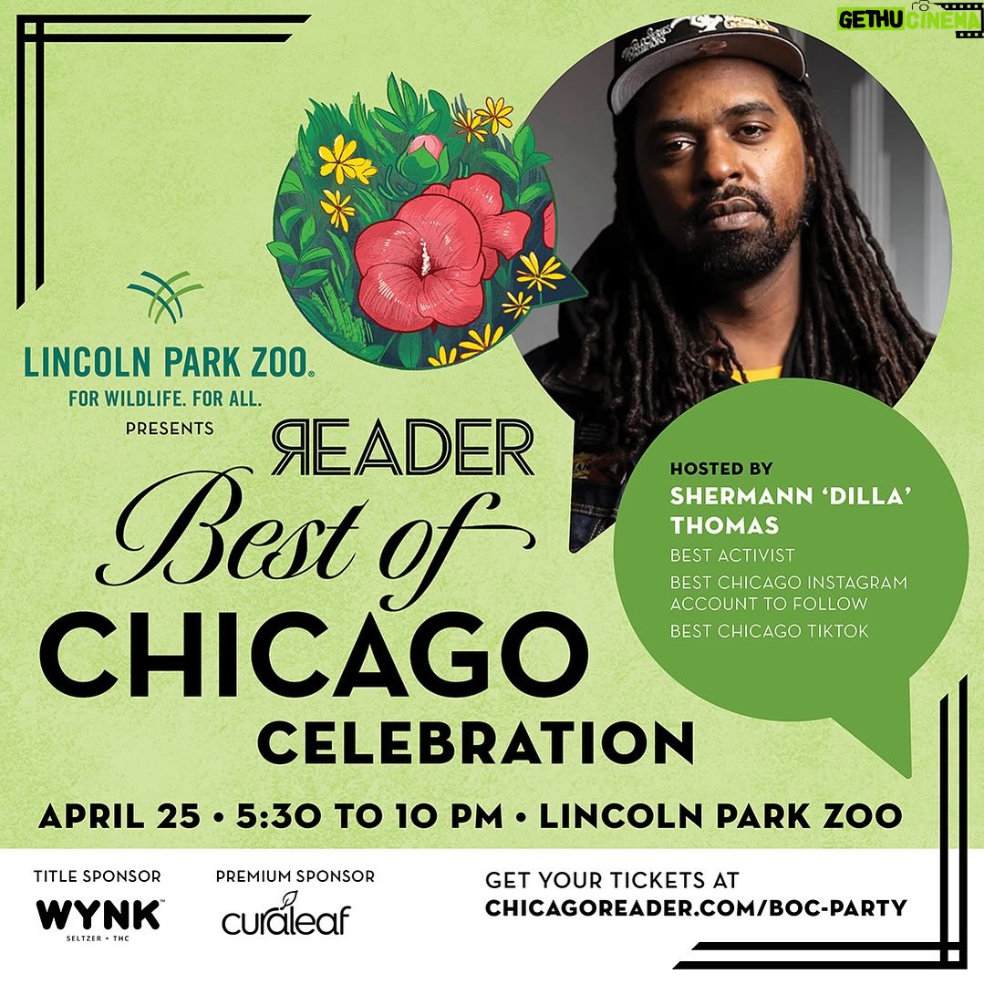 S. Dilla Thomas - 592 Likes - We are THRILLED to have @6figga_dilla host this yearās Best of Chicago Celebration!
š„³šš
Shermann āDillaā Thomas is an award-winning, self-taught historian and passionate storyteller who embodies the essence of Chicago and firmly believes, āEverything Dope about America Comes from Chicago.ā
š„³šš
Join us on April 25 at @lincolnparkzoo for an evening for food, fun, entertainment, and celebrating the Best of Chicago!
GA tickets are currently $25, but will increase on 4/15 ā so get yours NOW!