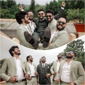 Sabareesh Sajjin Instagram - Cheers to a lifetime of love, laughter and happiness! 💕 

@jeevanstephen 💍 @rheasusan_

Costume Stylist: @fariz_lezin_ 
Costumes: @groomsweddinghub 
MUA: @martini_trucco 
Event: @shufflevents 
Clicked by: @knowrichweddings