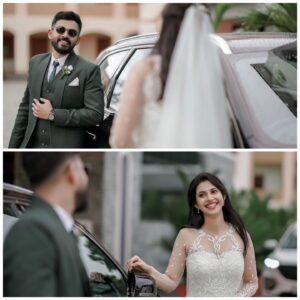 Sabareesh Sajjin Instagram - Cheers to a lifetime of love, laughter and happiness! 💕 

@jeevanstephen 💍 @rheasusan_

Costume Stylist: @fariz_lezin_ 
Costumes: @groomsweddinghub 
MUA: @martini_trucco 
Event: @shufflevents 
Clicked by: @knowrichweddings