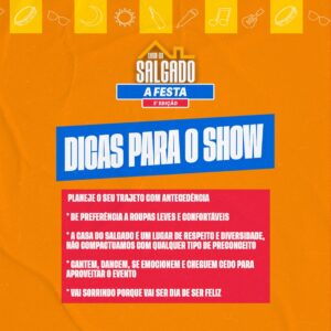Salgadinho Instagram - Atenção Famíliaaaa, fiquem atentos as orientações gerais para curtir da melhor maneira possível hoje à “CASA DO SALGADO - A FESTA” 5ª edição 🎶🔥❤️