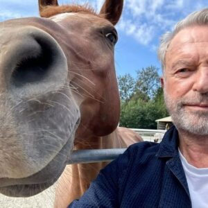 Sam Neill Instagram - MAKING NEW FRIENDS TODAY .
#horses #ponyboy #springsteen #equestrian