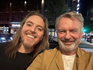 Sam Neill Instagram - TIM MINCHIN. Touring N America now. Incredibly great show. Do NOT miss it. Hilarious , moving, and generally astonishing. We hung out a bit while he was here, told lies , ate sushi , drank red wine , goofed off . Good.