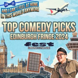 Sam See Instagram - My new hour is one of the Top 10 Comedy Picks by @festmag for this year’s @edfringe! I’m always proud to fly the flag for the Free Fringe and @lhcomedy, and to be chosen an honour. See for yourself, and come and watch the show this #EdFringe! 

Sam See: And I Can’t Feel At Home In This World Anymore
⏰: 1-25 Aug, 5:45pm
📍: @countinghouseedinburgh 

#StandUpComedy #FreeFringe #Edinburgh #edfringe2024