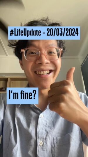 Sam See Instagram - #LifeUpdate from 20/03/2024, in which I’m fine?