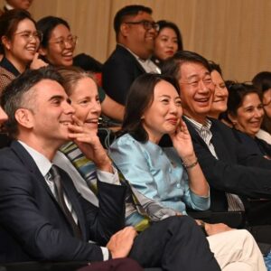 Sam See Instagram - Throwback to when the Country of Sweden sponsored me to make jokes with the UN Declaration of Human Rights. A weird sentence, but a fun night with @ohchr_asia! Shall we do it again sometime?

#HumanRights75 #standup4humanrights #standupcomedy #asiancomedy #lgbtq🌈 #bowtie #bowtiestyle