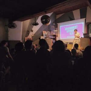 Sam See Instagram - It was a delight to bring GAS back on stage for @standup_hanoi! I’ve been playing at @standingbarhanoi for years, and the audiences here have always been top notch. Thanks to everyone who came out, including Steak House Couple and the Dude with His Mom!

Big props to the opening acts @shehe.80 @vunik66 @huydoaniac @1minhshow!

#vietnam #hanoi #GAS #standupcomedy