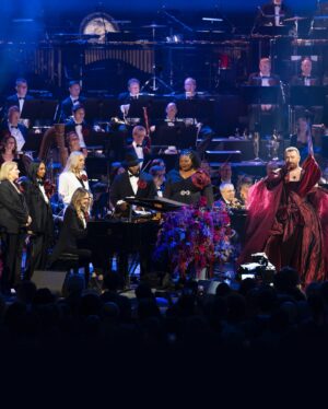 Sam Smith Instagram - Still on a high from @bbc_proms, truly... WHAT A NIGHT!!!

It was an honour to share the stage with some of my favourite people. Thank you to @jimmynapes, without you none of this would be possible. To @joannaedenmusic, who’s supported me on this journey since day one. @claretealofficial, you are such a talent and I am so happy that you could join me. To my incredible band, you are family and I love you all so much. To @ralphsalmins, Steve Pearce & @thebencastle. Also a huge thank you to the sensational Simon Hale,  @bbcconcertorchestra, @ljsingers_ and Lawrence Johnson, @dodlum and Brendan Grieve. 

Finally, to everyone who was able to come out and share the moment with us, the energy in that room was magical. It’s a night I will never forget. 🤍