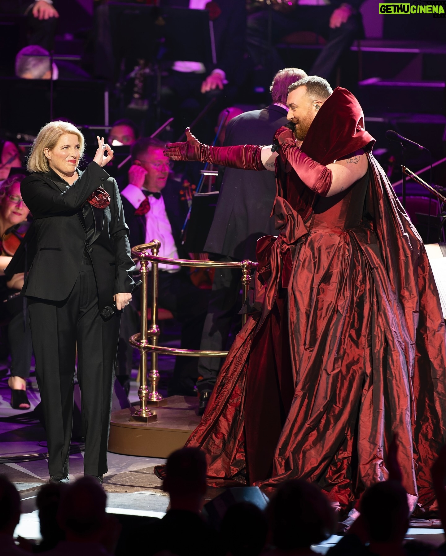 Sam Smith - 3 Likes - Still on a high from @bbc_proms, truly... WHAT A NIGHT!!!
It was an honour to share the stage with some of my favourite people. Thank you to @jimmynapes, without you none of this would be possible. To @joannaedenmusic, who’s supported me on this journey since day one. @claretealofficial, you are such a talent and I am so happy that you could join me. To my incredible band, you are family and I love you all so much. To @ralphsalmins, Steve Pearce & @thebencastle. Also a huge thank you to the sensational Simon Hale, @bbcconcertorchestra, @ljsingers_ and Lawrence Johnson, @dodlum and Brendan Grieve.
Finally, to everyone who was able to come out and share the moment with us, the energy in that room was magical. It’s a night I will never forget. 🤍