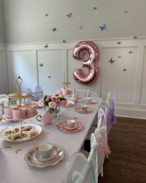 Samantha Droke Instagram - This is THREE 🦋

My favorite party to decorate thus far! 🥰 I always say it will be small and then I can’t stop. 🫣 She LOVED it! 💗

#butterflyparty #teaparty #3yearsold #birthdaypartyideasforkids #momlife #happybirthday