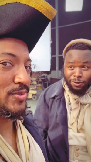 Samba Schutte Instagram - Last scene of the season, it was a heavy one which required extreme focus and emotion, and I decided to clown around☠️ What were they gonna do, fire me?👀
#readtheroom #ourflagmeansdeath #ofmd #ofmdseason2