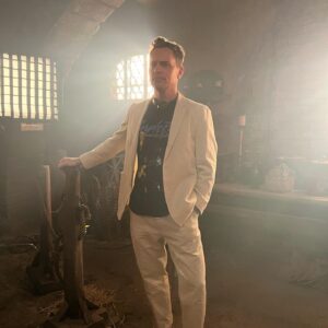 Samba Schutte Instagram - Today’s Crew Shoutout: the genius @dvidjenkins aka our father and creator🏴‍☠️ What to say about the man who gave us this epic show, redefined the pirate genre, broke records, made history and created a classic for all times☠️ It was such a joy watching him get excited for every little aspect of his show coming to life, while looking cool all along⚔️ I love you brother and I’m eternally grateful🫡❤️ 
#OurFlagMeansDeath #ofmd #ofmdseason2 #bts