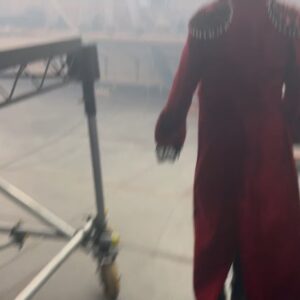 Samba Schutte Instagram - Crew Shoutout part 2: the first time I met @rhysiedarby at rehearsals he said hi and I said “I LOVE YOU”☠️ Never walked it back since. He worked so hard this season but always looked cool, always improvised effortlessly as Stede⚔️ That red suit WAS cursed- triggered the fire alarm as soon as he stepped on stage❤️‍🔥 And that mermaid tail was really heavy, but look how graceful!🏴‍☠️🧜‍♂️ 
#OurFlagMeansDeath #ofmd #ofmdseason2 #bts