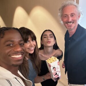 Samuel Arnold Instagram - About last night 🎬: hosting two @emilyinparis fan screenings at @netflix’s #EgyptianTheatre and surprising the crowd with the ultimate trio: @lilyjcollins @brunogouery @superssama, who brought all their energy, love, and then some after a whirlwind week of press commitments and more. (Btw, if you were there, tag yourself in these photos!) And a VERY Special thank you to @allisonrmcmanus @irishpadilla sosigale @_taydiaz for making it happen, and @brettlevine.jpg @marinabeezus for making it work so seamlessly. Appreciate you all so much! #emilyinparis s4 part 1 is now streaming, and it’s fantastic! 🇫🇷🥐🧀🍷🥖👩‍🎨