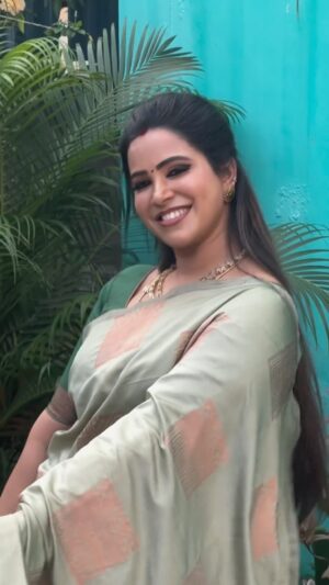 Sangeetha V Instagram - Just try to go with trend song💚💚💚☺️☺️☺️☺️