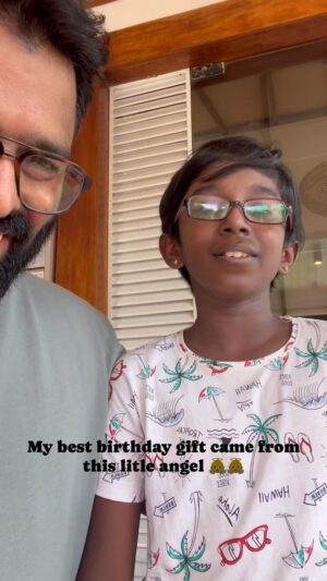 Santhosh Narayanan Instagram - Turned 41 today. Thank you all for your wishes and for making this day so memorable. Met this random stranger who gave me a special gift. Will entertain you with a lot of new music this year for sure 🤗🤗🥳🥳.