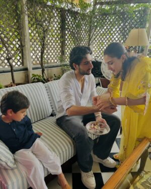 Sara Ali Khan Instagram - Happy Raksha Bandhan 🥰🥰🥰