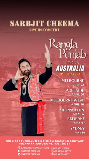 Sarabjit Cheema Instagram - RANGLA PUNJAB TOUR AUSTRALIA! 
Milde ha ji sabh nu 🙏🏼

#reels #punjabi #sarbjitcheema #australia #india #punjab #reelsindia