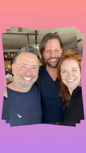 Sarah Drew Instagram - Always a good time with these two! #justinbruening @brianherzlinger